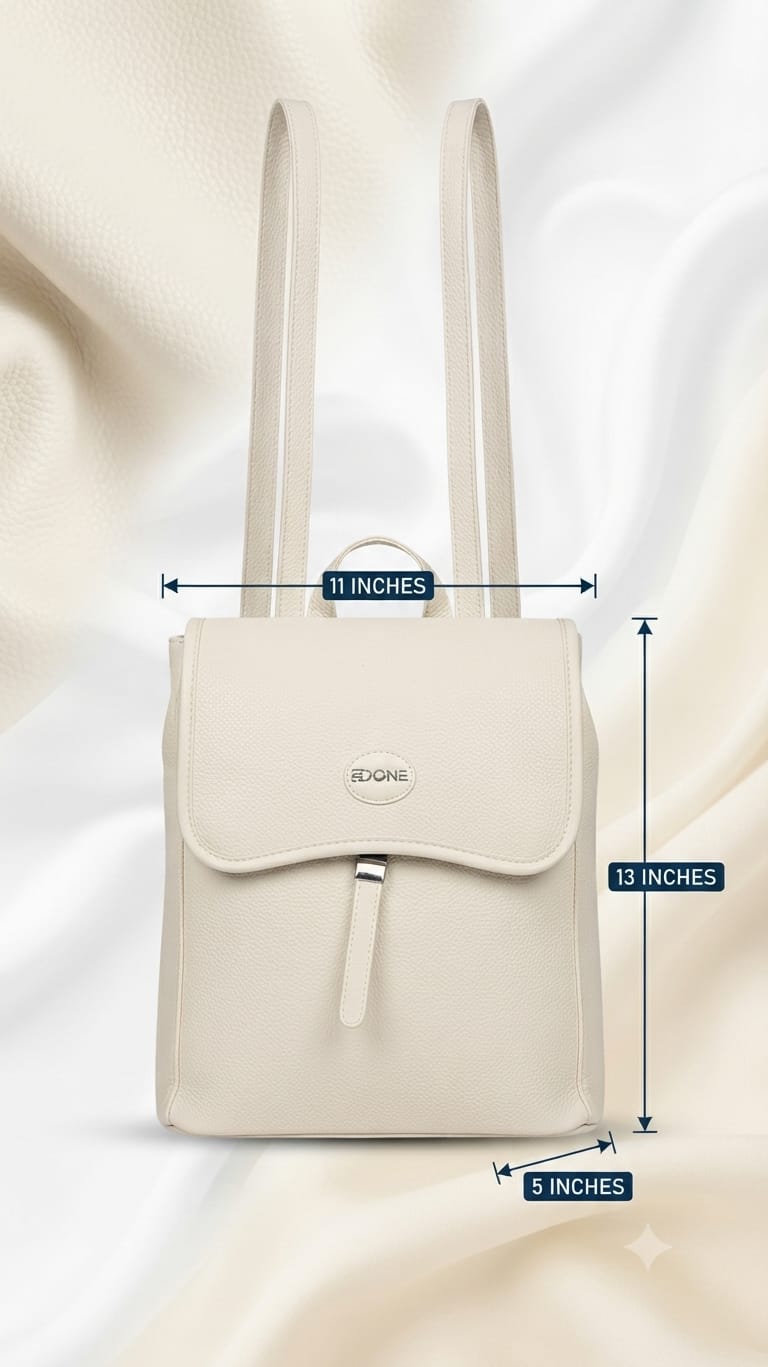 EDONE Premium PU Leather Backpack for Women | Multi-Compartment College, Office & Travel Bag (Copy) (Copy)