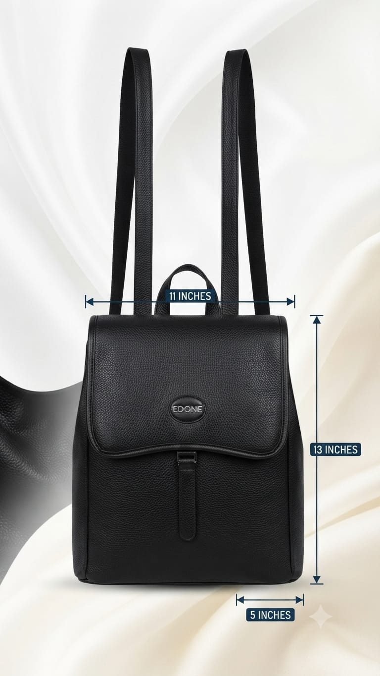 EDONE Premium PU Leather Backpack for Women | Multi-Compartment College, Office & Travel Bag (Copy) (Copy)