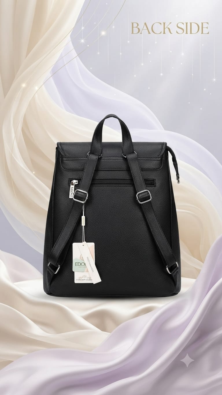 EDONE Premium PU Leather Backpack for Women | Multi-Compartment College, Office & Travel Bag (Copy) (Copy)