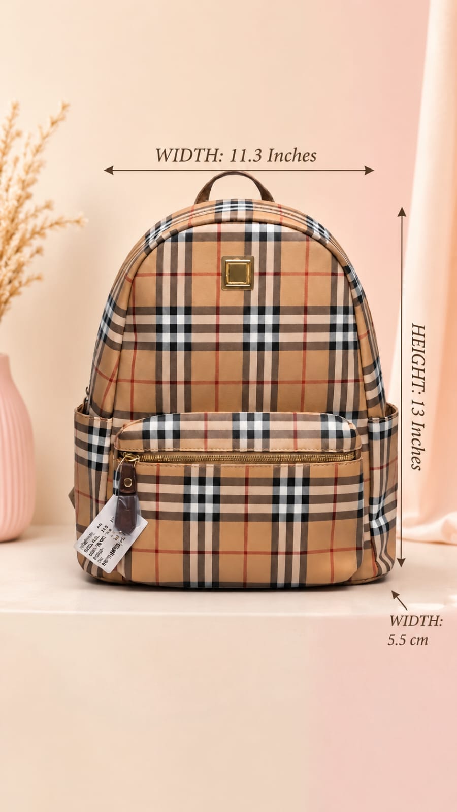 Imported Premium PU Leather Backpack for Women | Multi-Compartment College, Office & Travel Bag