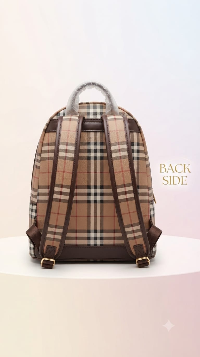 Imported Premium PU Leather Backpack for Women | Multi-Compartment College, Office & Travel Bag