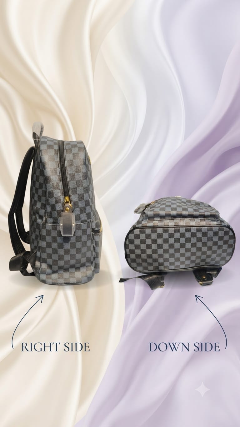 Imported Premium PU Leather Backpack for Women | Multi-Compartment College, Office & Travel Bag