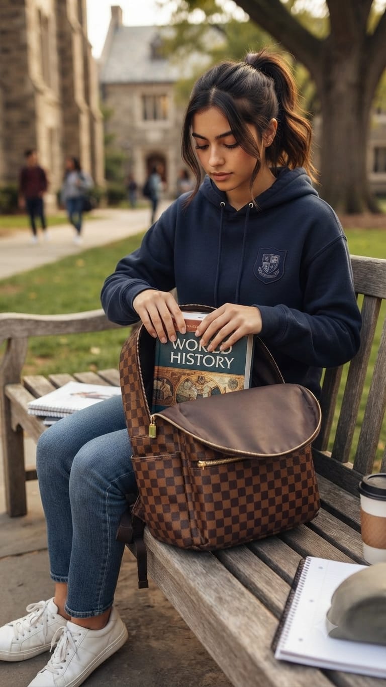 Imported Premium PU Leather Backpack for Women | Multi-Compartment College, Office & Travel Bag