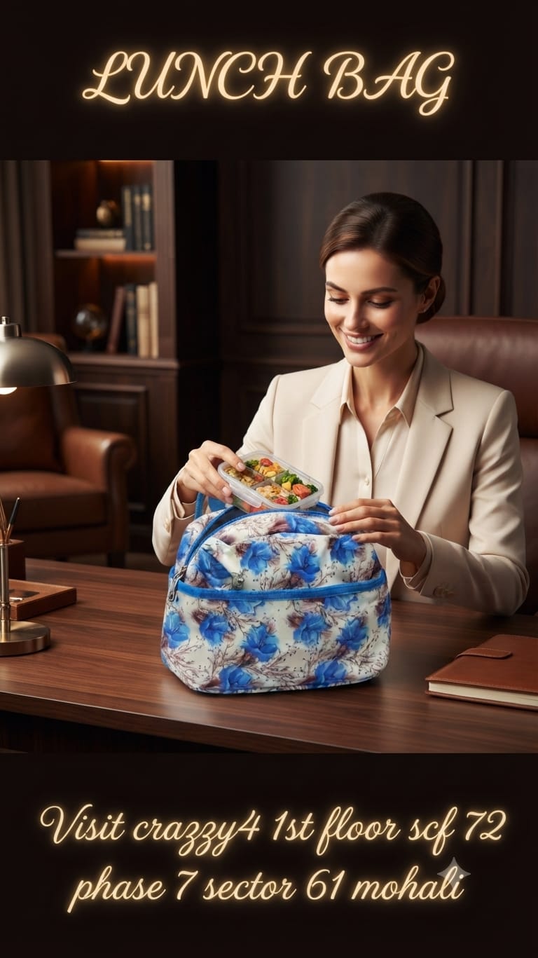 Imported Pure Sarteene Waterproof Lunch Bag | Multi-Compartment Insulated Organizer for Office, College & Travel