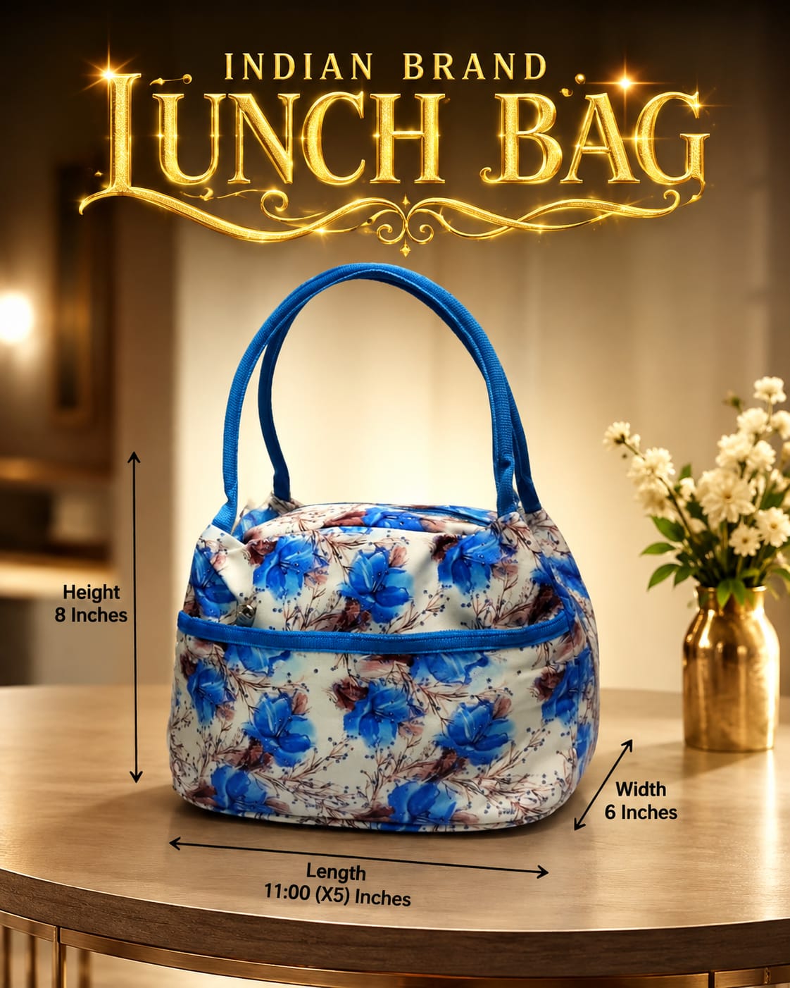 Imported Pure Sarteene Waterproof Lunch Bag | Multi-Compartment Insulated Organizer for Office, College & Travel