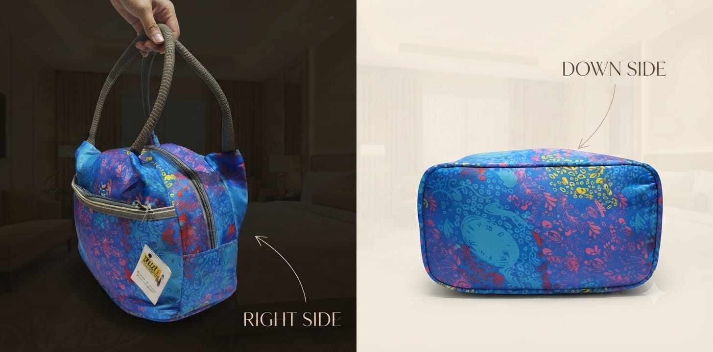 Imported Pure Sarteene Waterproof Lunch Bag | Multi-Compartment Insulated Organizer for Office, College & Travel