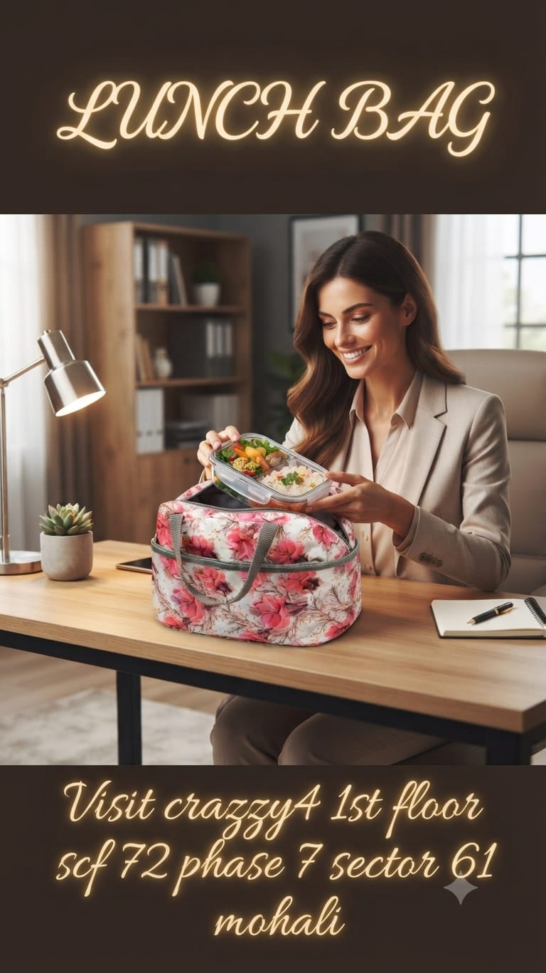 Imported Pure Sarteene Waterproof Lunch Bag | Multi-Compartment Insulated Organizer for Office, College & Travel
