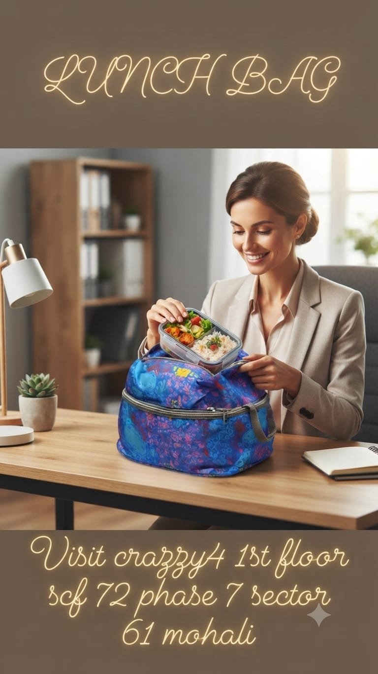 Imported Pure Sarteene Waterproof Lunch Bag | Multi-Compartment Insulated Organizer for Office, College & Travel