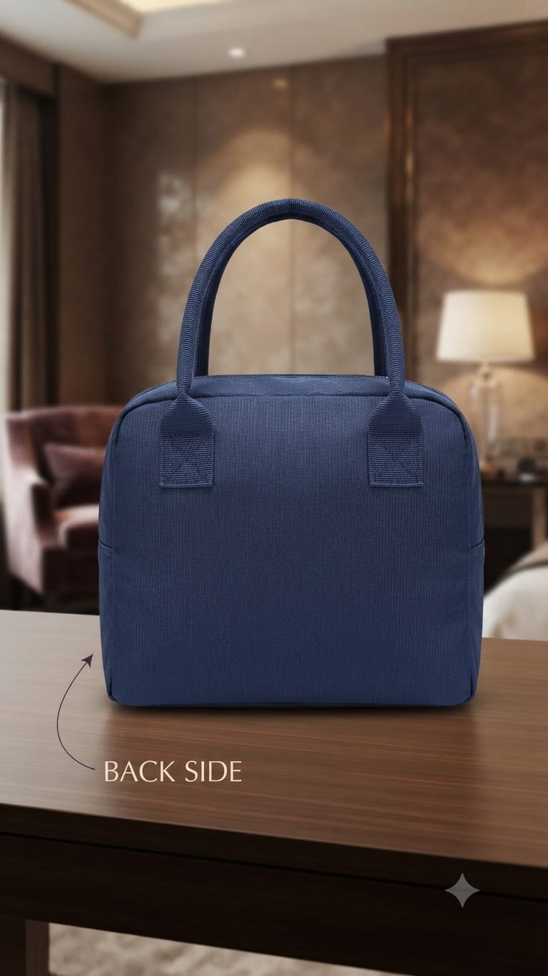 Imported Pure Cotton Lunch Bag | Compact Meal & Storage Organizer for Office, College, School & Travel