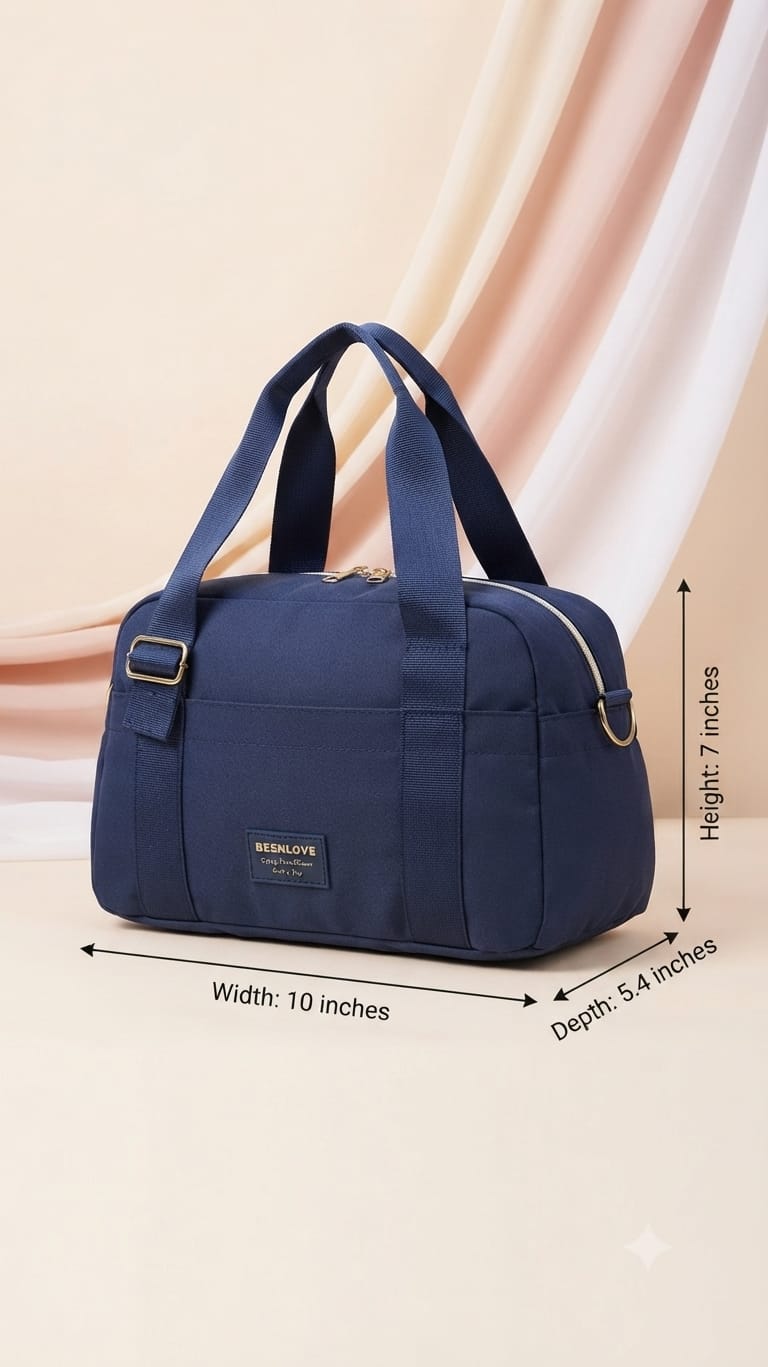 Imported Pure Cotton Lunch Bag | Compact Meal & Storage Organizer for Office, College, School & Travel