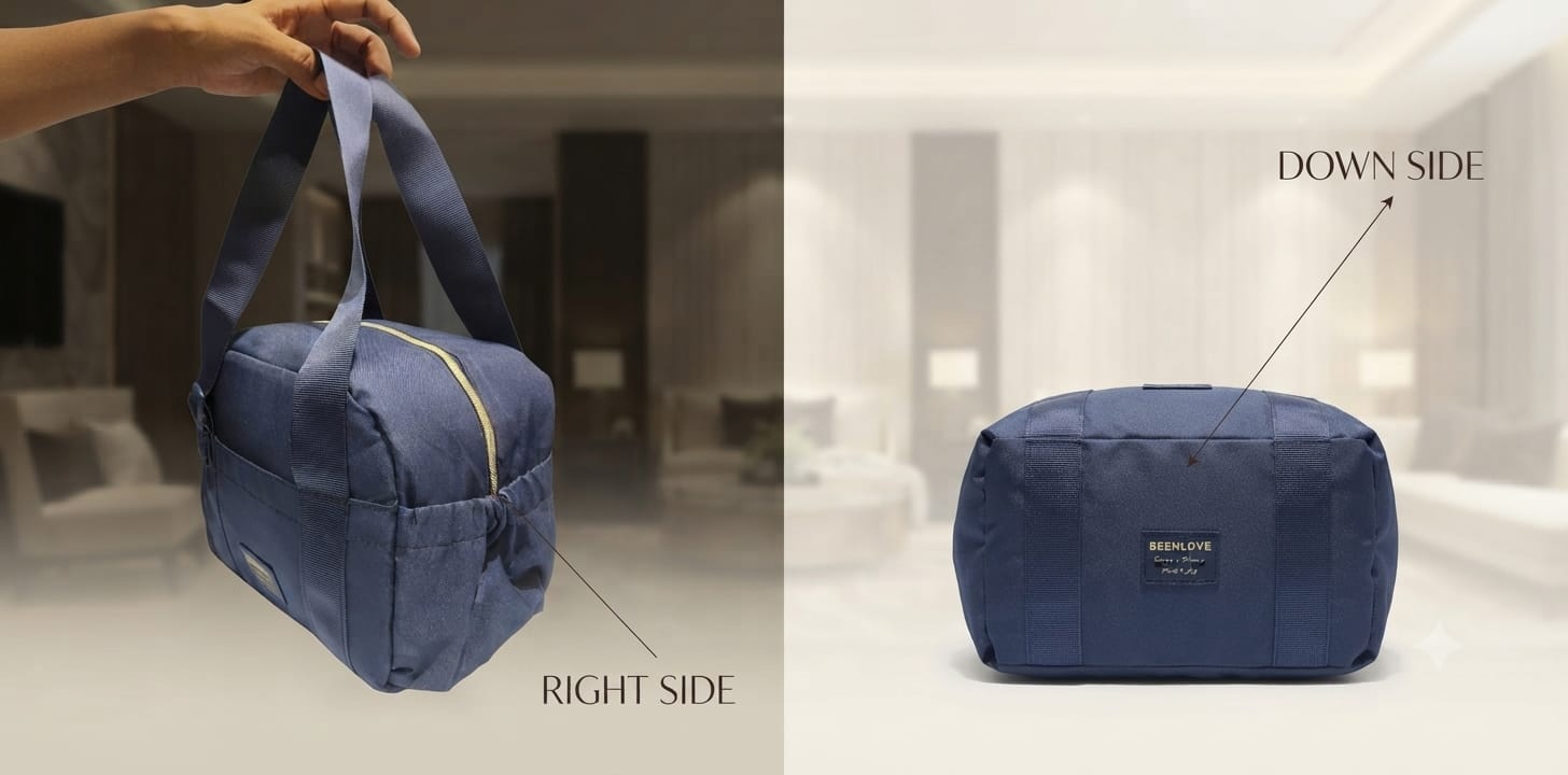 Imported Pure Cotton Lunch Bag | Compact Meal & Storage Organizer for Office, College, School & Travel