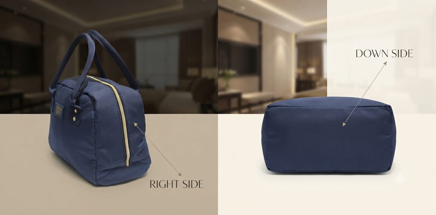 Imported Pure Cotton Lunch Bag | Compact Meal & Storage Organizer for Office, College, School & Travel