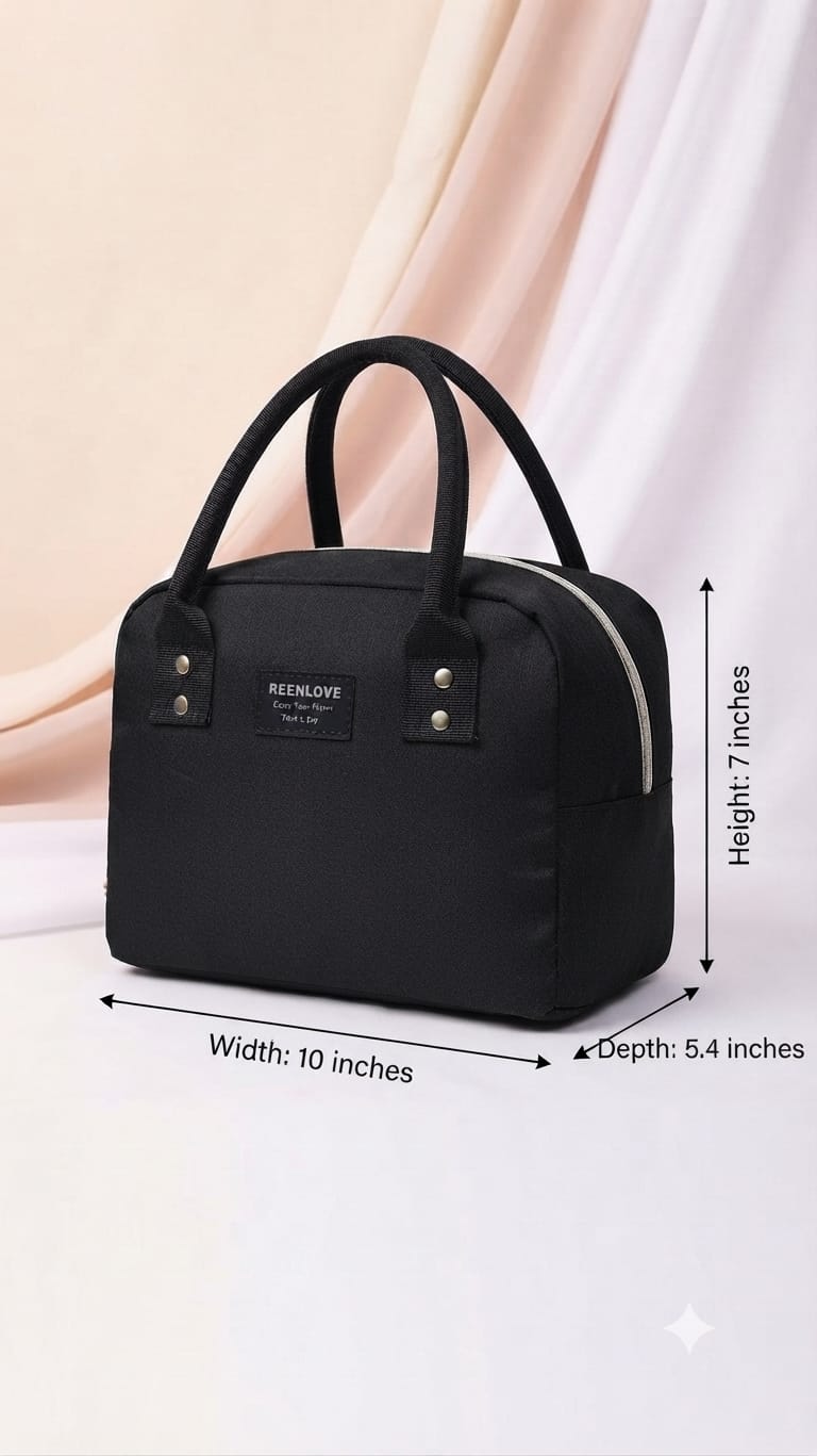 Imported Pure Cotton Lunch Bag | Compact Meal & Storage Organizer for Office, College, School & Travel