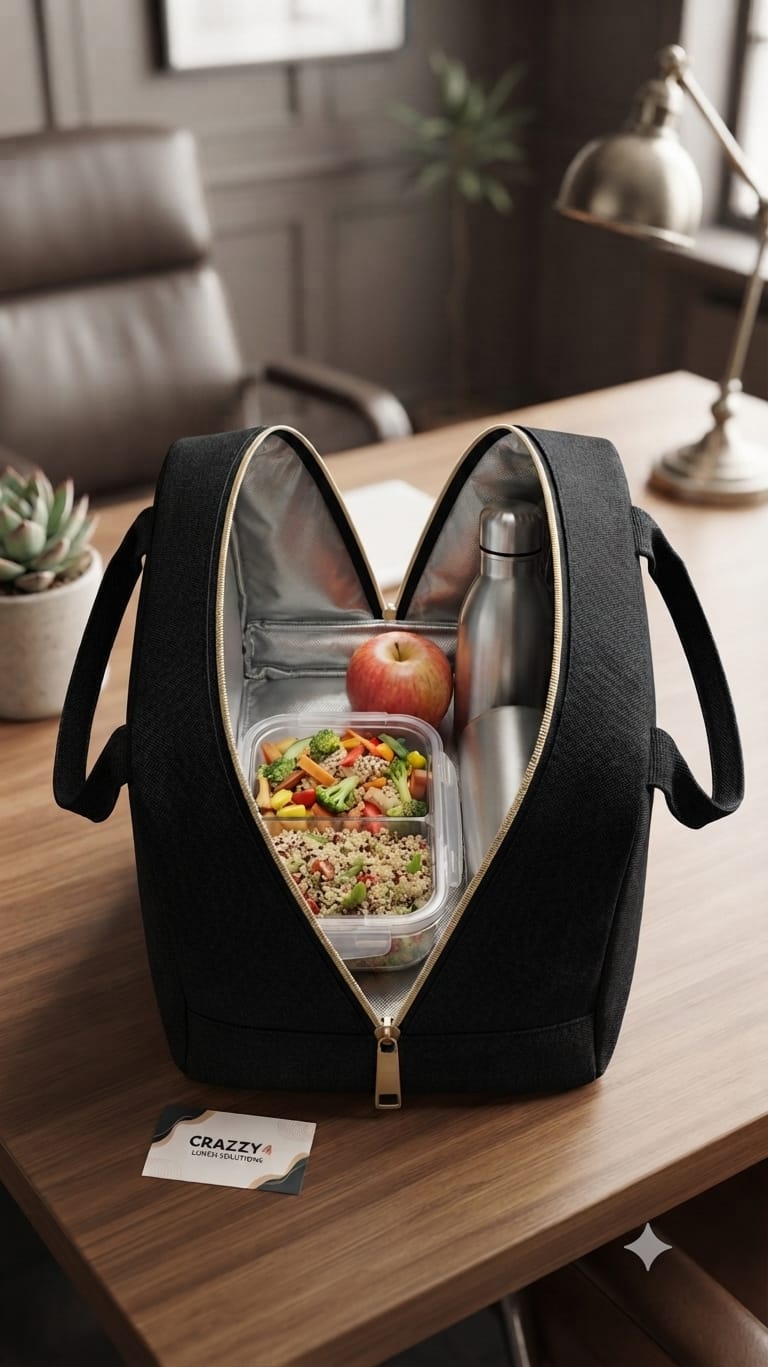 Imported Pure Cotton Lunch Bag | Compact Meal & Storage Organizer for Office, College, School & Travel