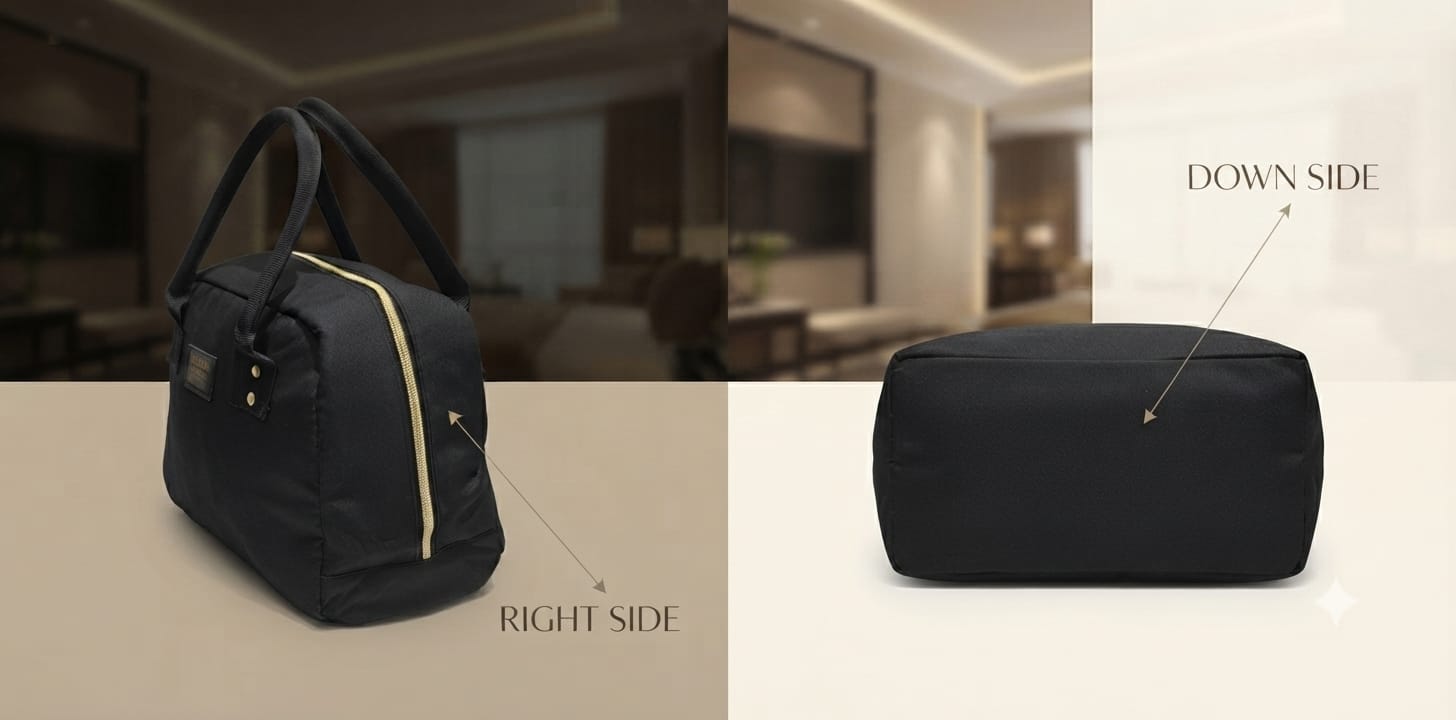 Imported Pure Cotton Lunch Bag | Compact Meal & Storage Organizer for Office, College, School & Travel
