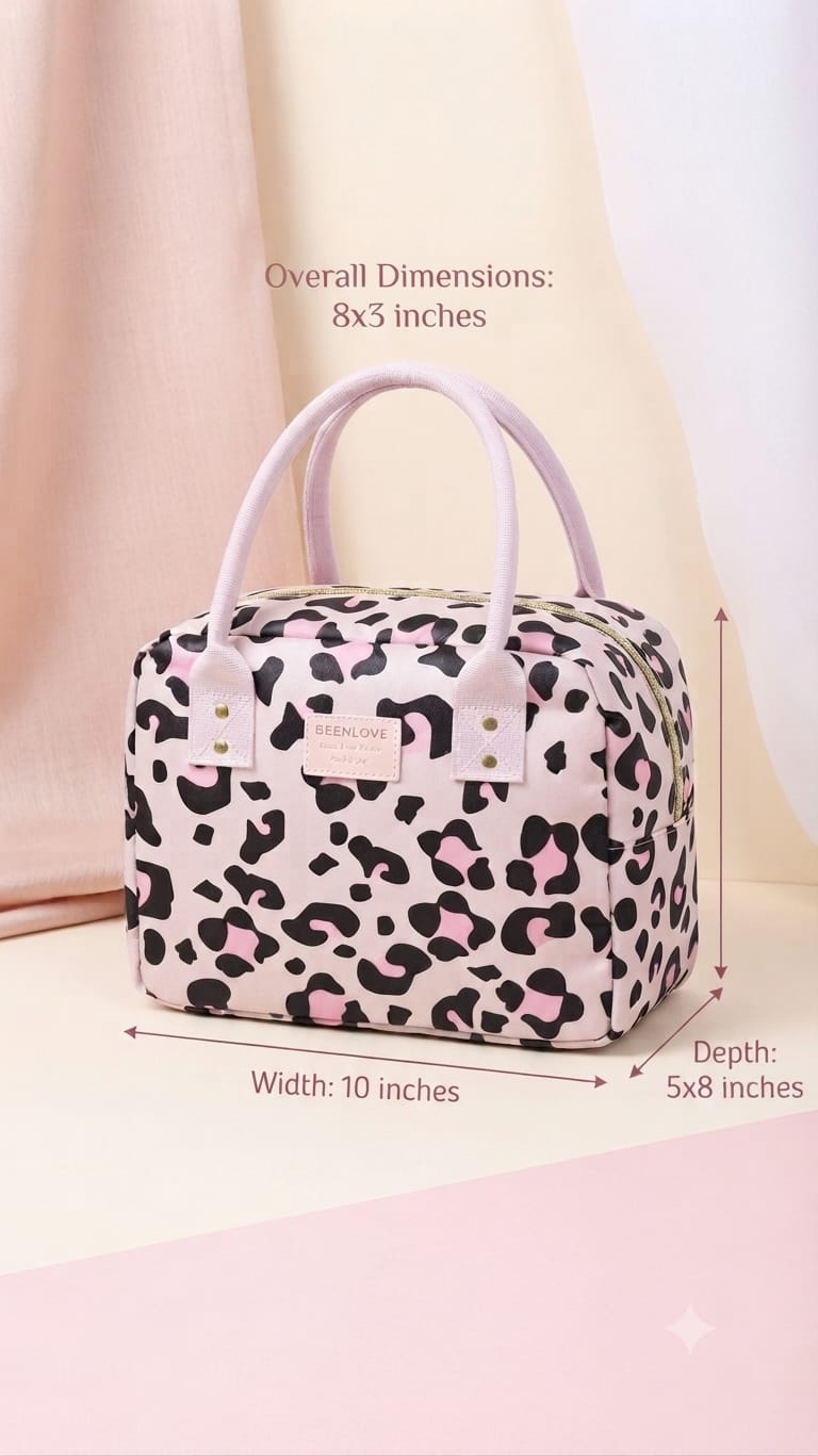 Imported Pure Cotton Lunch Bag | Compact Meal & Storage Organizer for Office, College, School & Travel