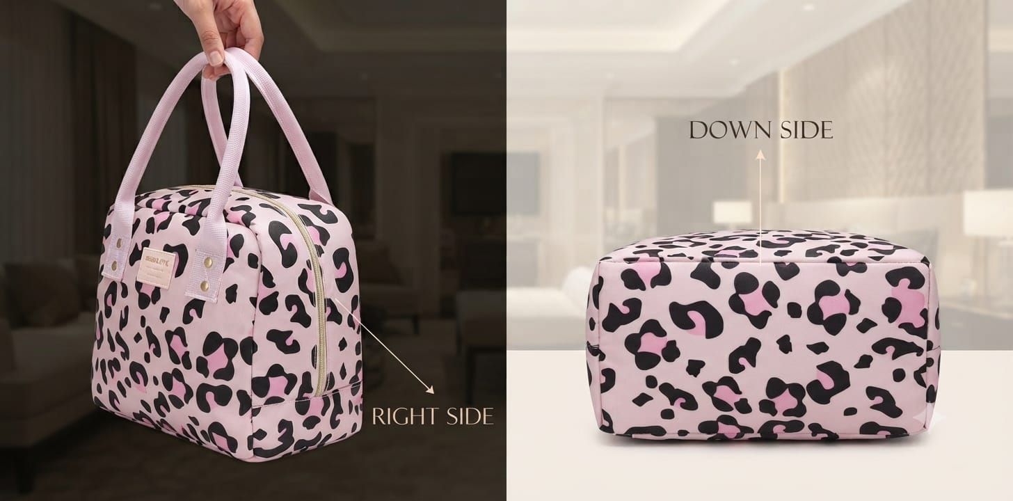 Imported Pure Cotton Lunch Bag | Compact Meal & Storage Organizer for Office, College, School & Travel