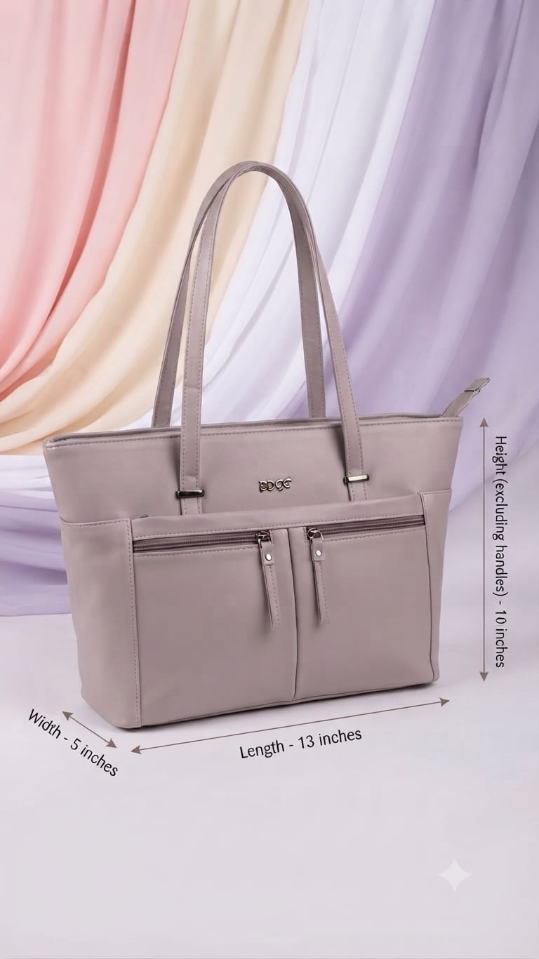 Edge Premium PU Leather Shoulder Bag for Women | Multi-Compartment College, Office, School & Travel Tote