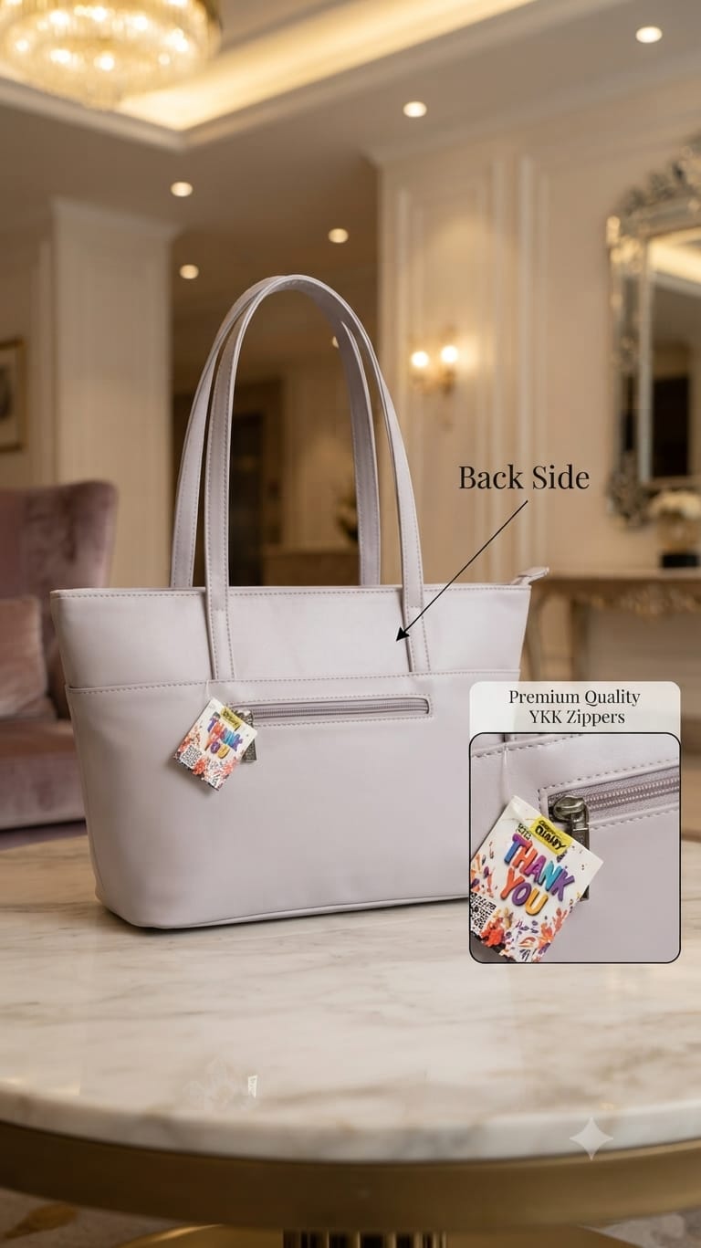 Edge Premium PU Leather Shoulder Bag for Women | Multi-Compartment College, Office, School & Travel Tote