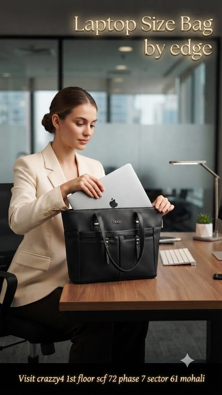Edge Premium PU Leather Shoulder Bag for Women | Multi-Compartment College, Office, School & Travel Tote