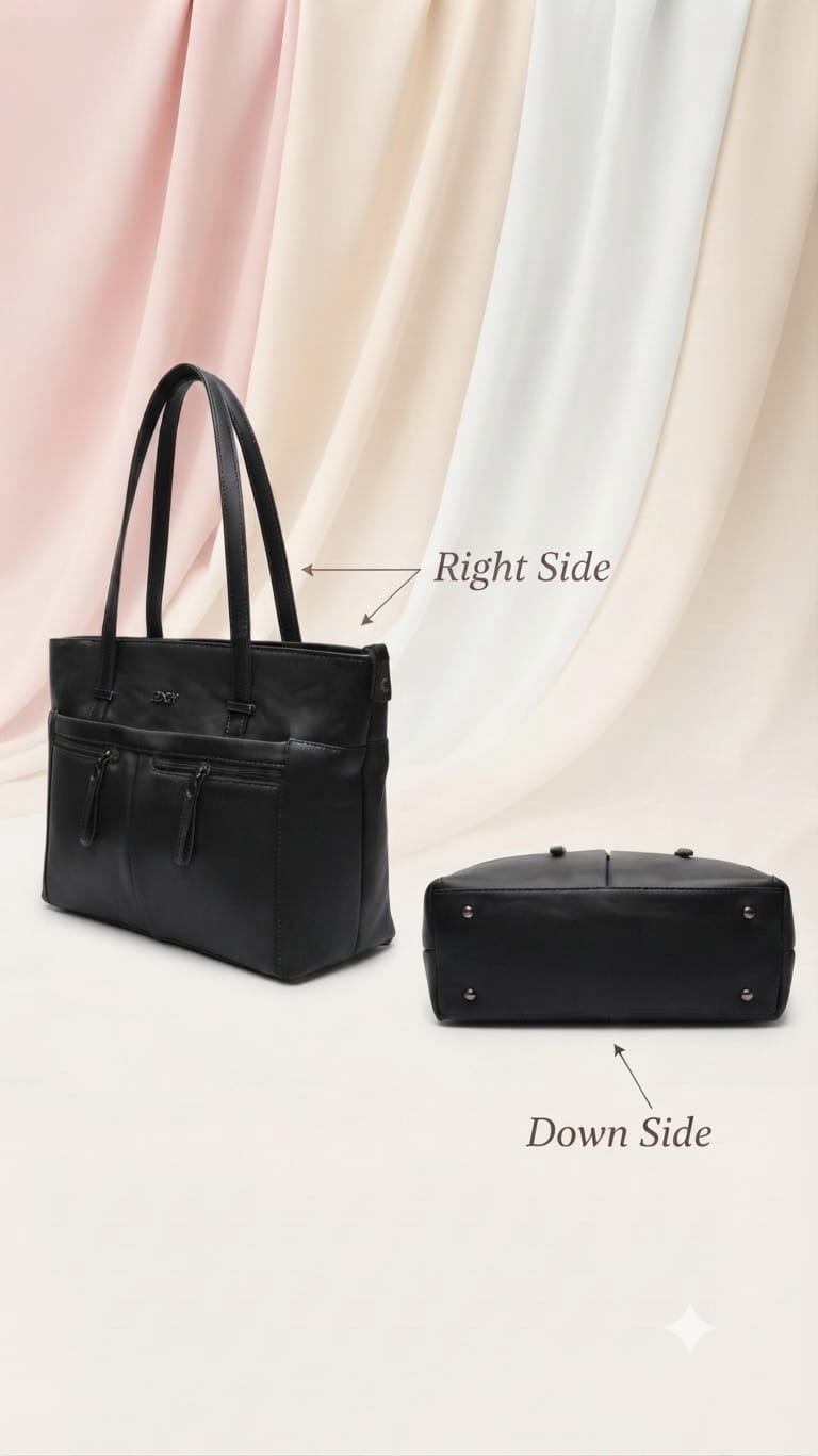 Edge Premium PU Leather Shoulder Bag for Women | Multi-Compartment College, Office, School & Travel Tote