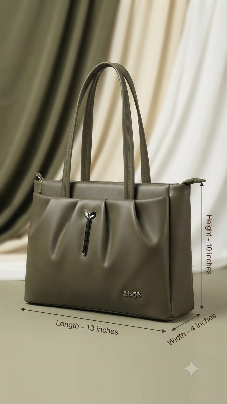 Edge Pure Cotton Shoulder Bag for Women | Multi-Zip College, Office, School & Travel Bag