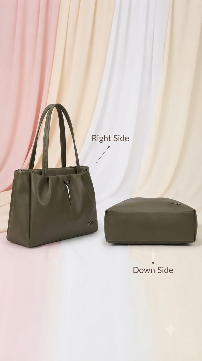 Edge Pure Cotton Shoulder Bag for Women | Multi-Zip College, Office, School & Travel Bag