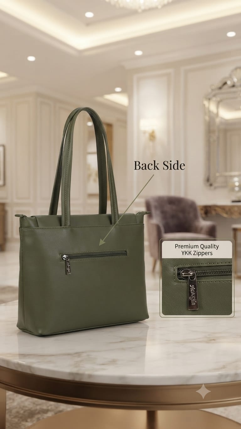 Edge Pure Cotton Shoulder Bag for Women | Multi-Zip College, Office, School & Travel Bag