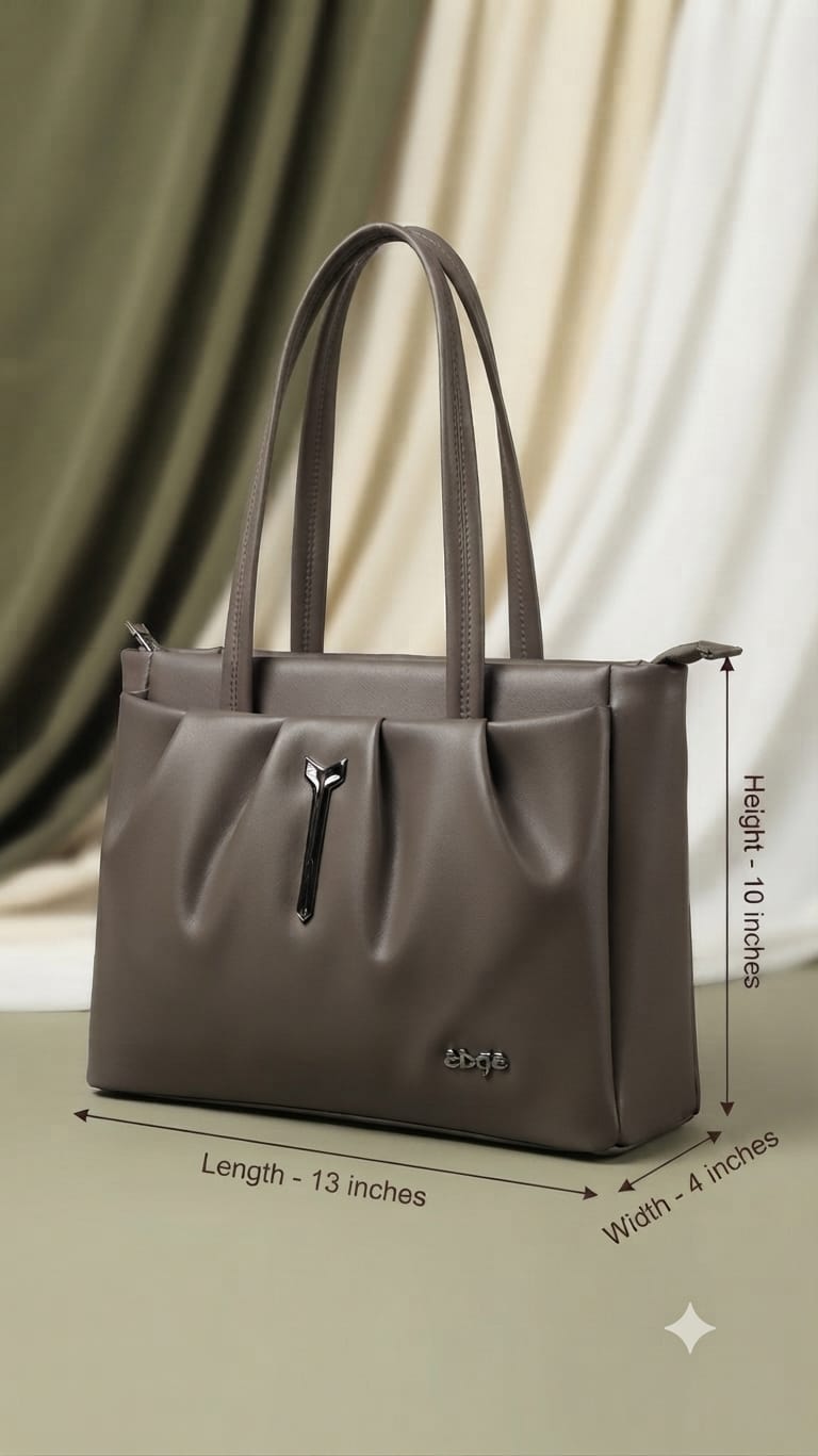 Edge Pure Cotton Shoulder Bag for Women | Multi-Zip College, Office, School & Travel Bag