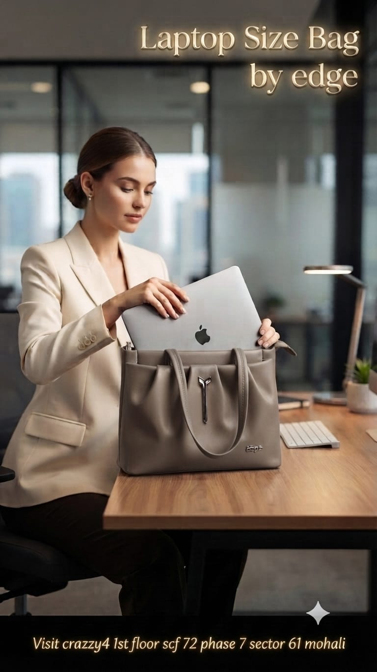Edge Pure Cotton Shoulder Bag for Women | Multi-Zip College, Office, School & Travel Bag