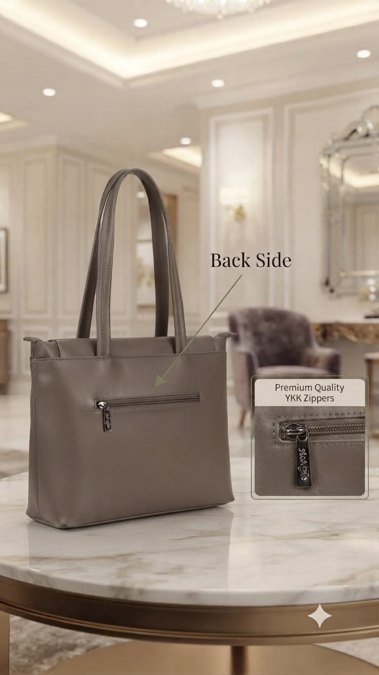 Edge Pure Cotton Shoulder Bag for Women | Multi-Zip College, Office, School & Travel Bag