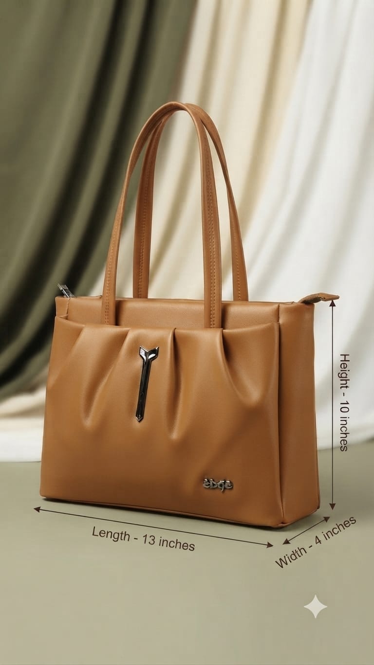 Edge Pure Cotton Shoulder Bag for Women | Multi-Zip College, Office, School & Travel Bag