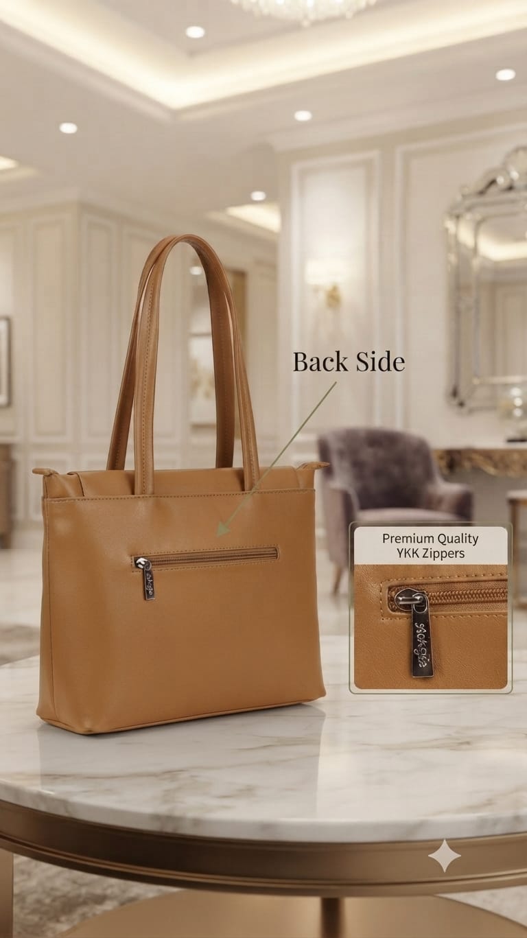Edge Pure Cotton Shoulder Bag for Women | Multi-Zip College, Office, School & Travel Bag