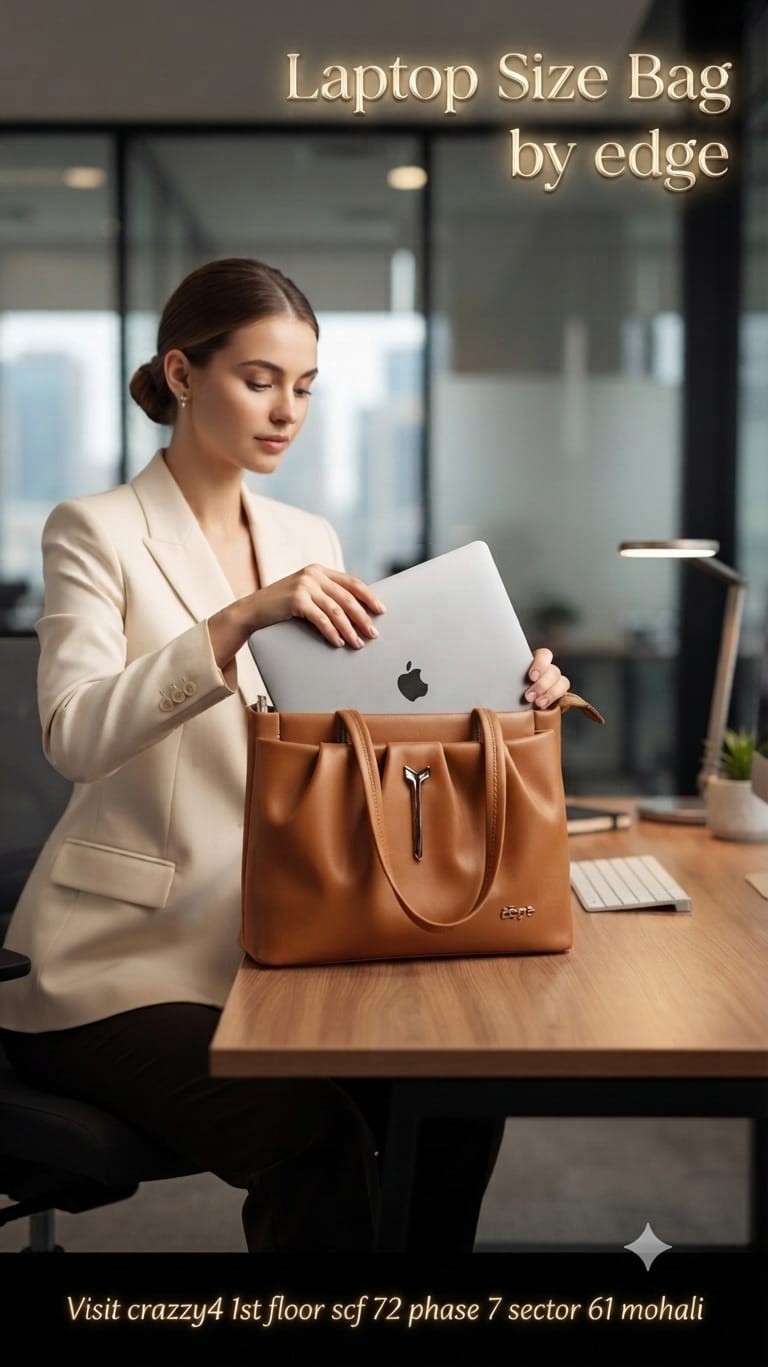 Edge Pure Cotton Shoulder Bag for Women | Multi-Zip College, Office, School & Travel Bag