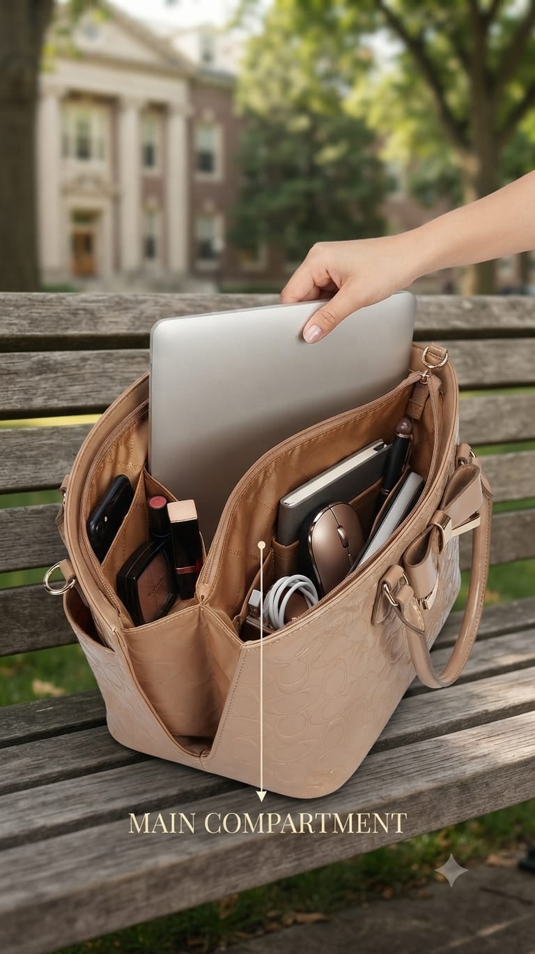 Perris & Classic Premium PU Leather Shoulder Bag for Women | Multi-Compartment College, Office & Party Tote