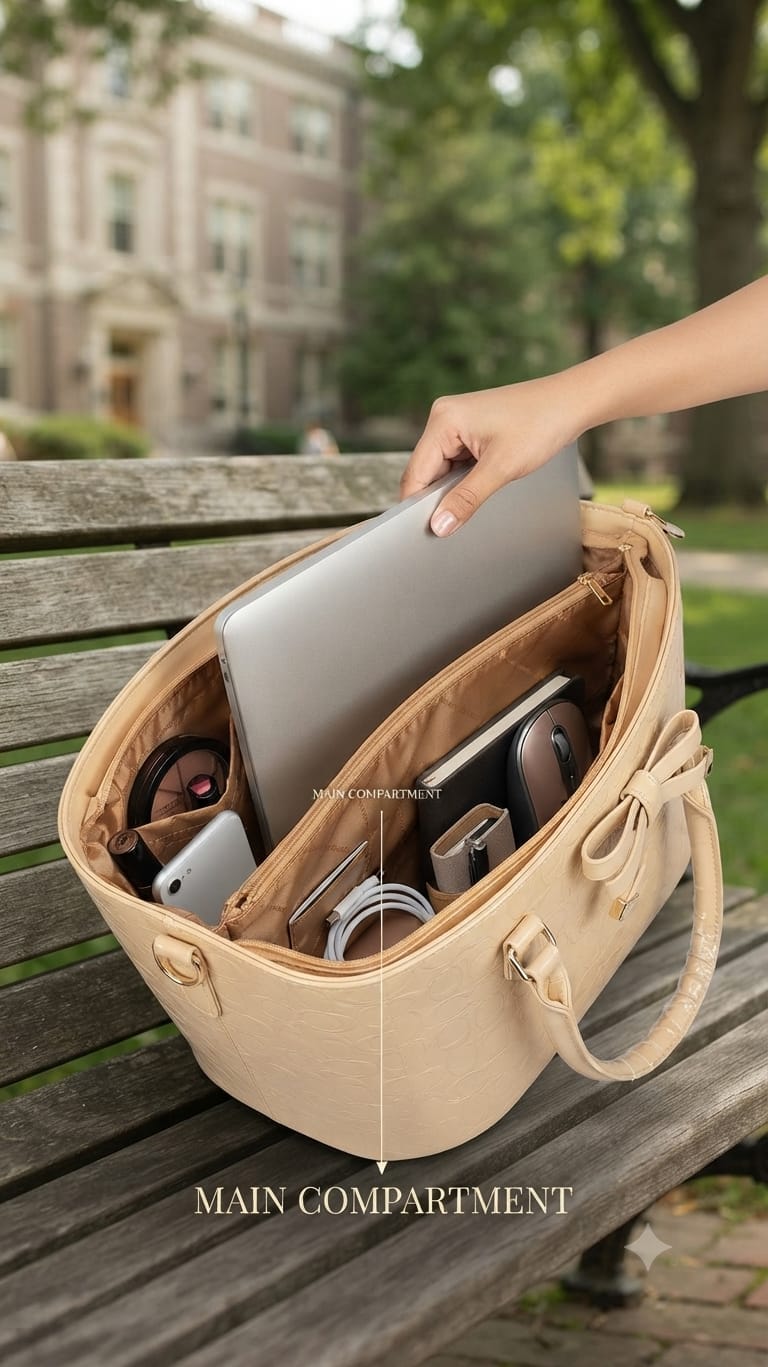 Perris & Classic Premium PU Leather Shoulder Bag for Women | Multi-Compartment College, Office & Party Tote