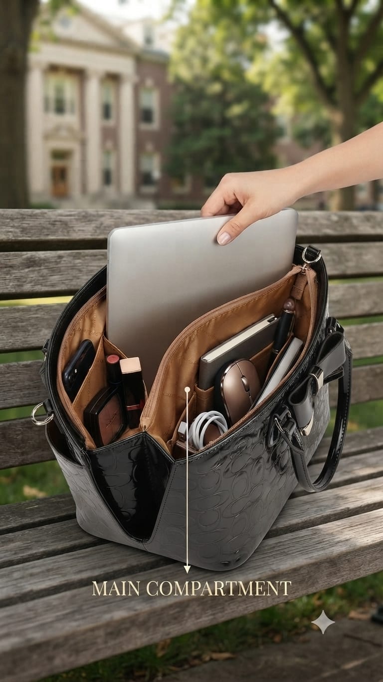 Perris & Classic Premium PU Leather Shoulder Bag for Women | Multi-Compartment College, Office & Party Tote