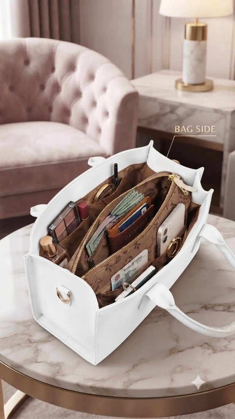 ADS & Perrise Premium PU Leather Handbag for Women | Elegant Multi-Compartment Party Bag