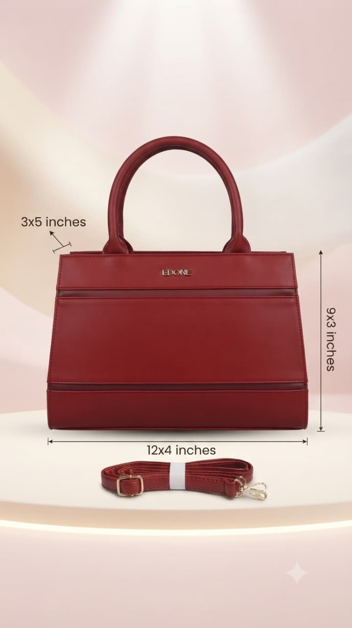 EDONE Premium PU Leather Handbag for Women | Elegant Multi-Compartment Party Bag