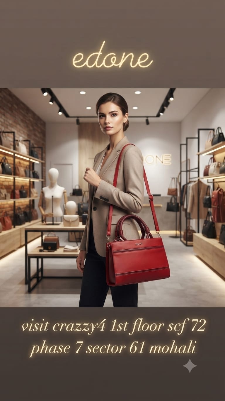 EDONE Premium PU Leather Handbag for Women | Elegant Multi-Compartment Party Bag