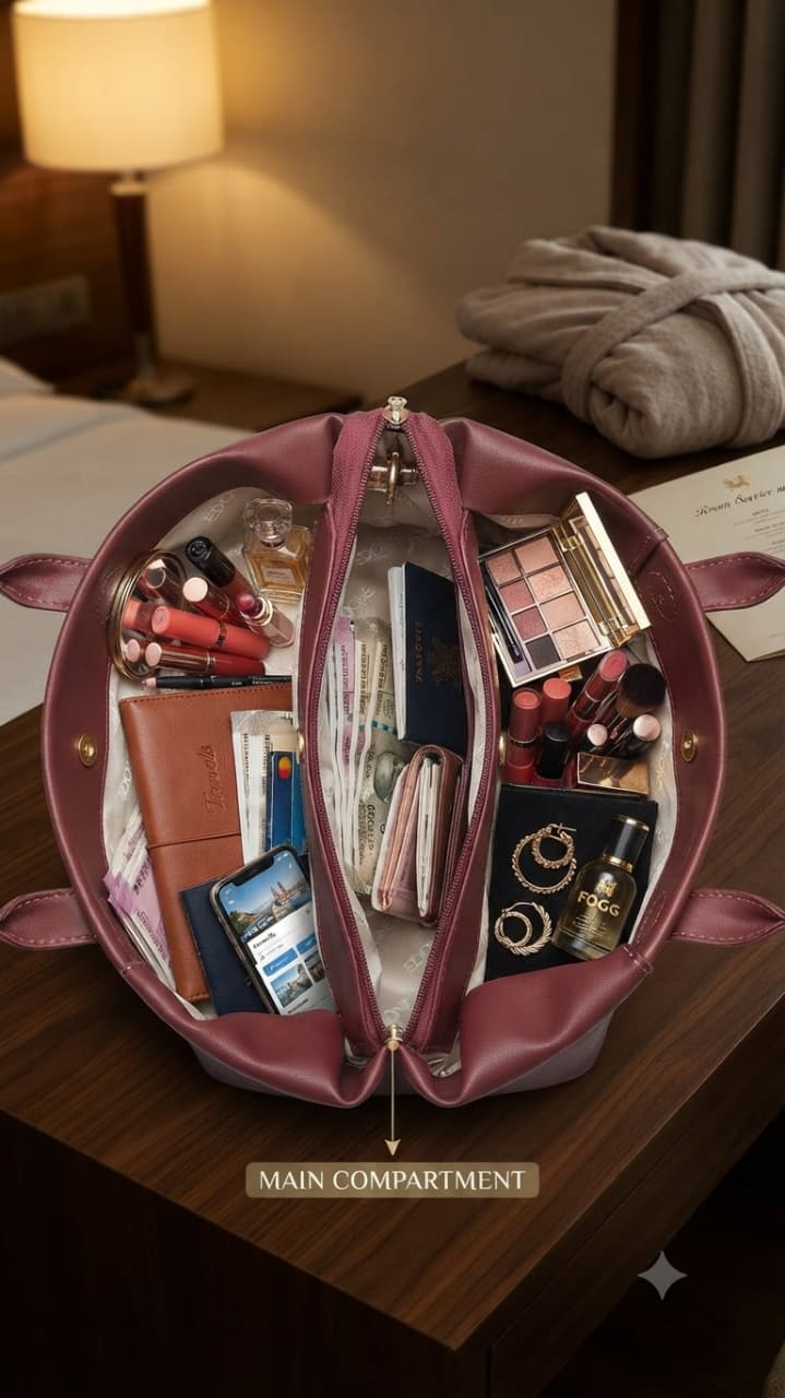 EDONE Premium PU Leather Handbag for Women | Elegant Multi-Compartment Party Bag