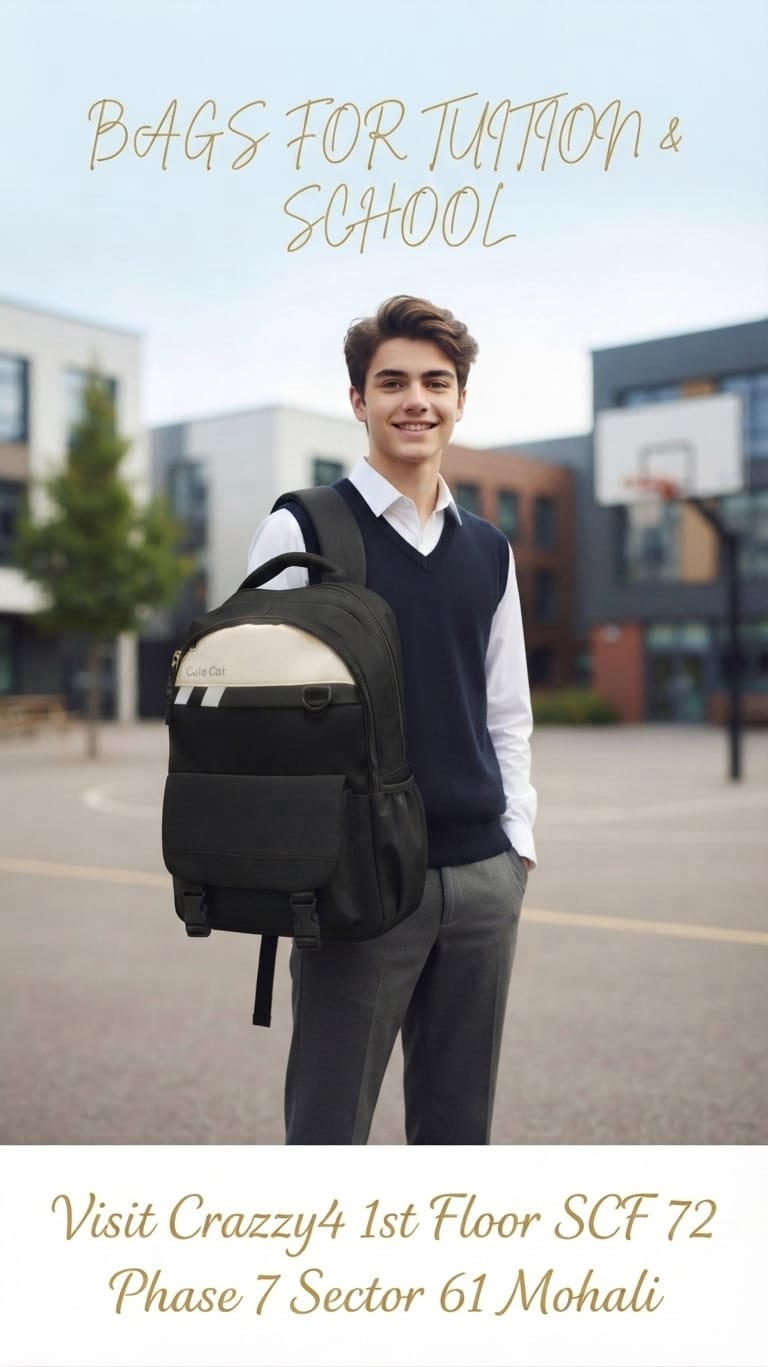 Imported Pure Cotton Backpack for Women & Girls | Multi-Compartment School & College Bag