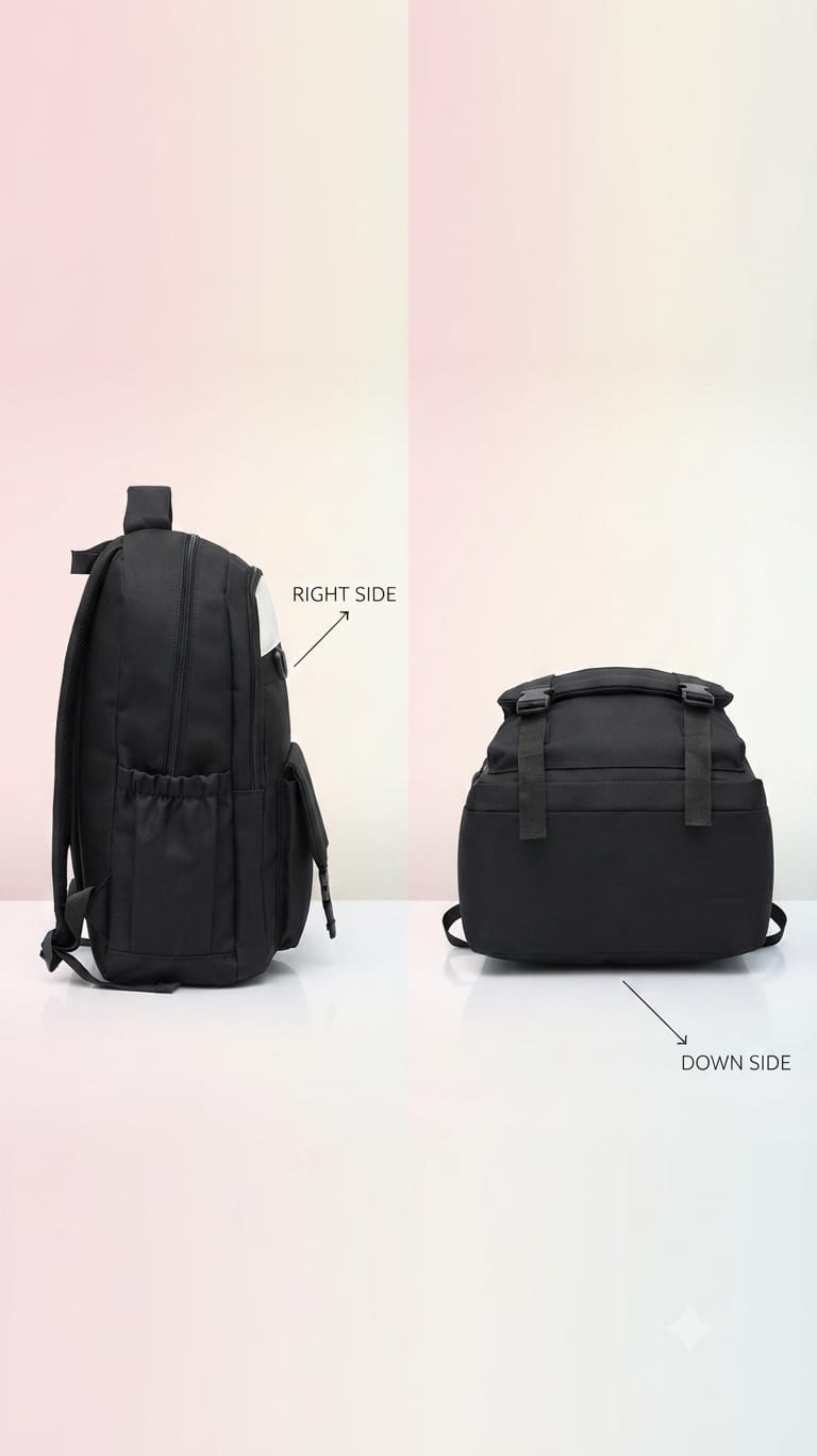 Imported Pure Cotton Backpack for Women & Girls | Multi-Compartment School & College Bag