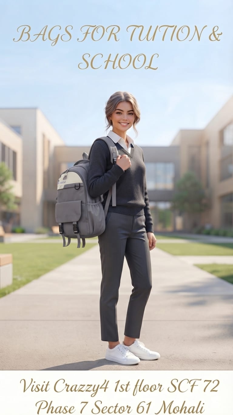 Imported Pure Cotton Backpack for Women & Girls | Multi-Compartment School & College Bag