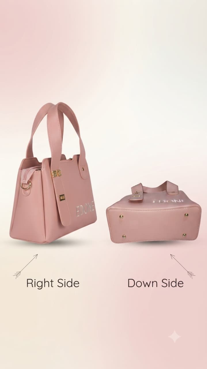 EDONE Premium PU Leather Handbag for Women | Multi-Compartment Casual Tote & Shoulder Bag