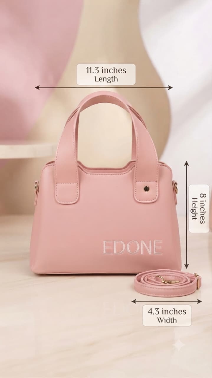 EDONE Premium PU Leather Handbag for Women | Multi-Compartment Casual Tote & Shoulder Bag