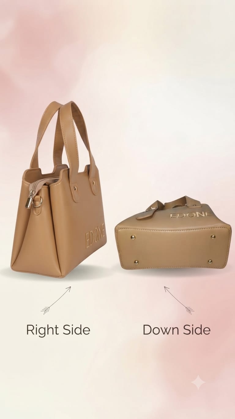 EDONE Premium PU Leather Handbag for Women | Multi-Compartment Casual Tote & Shoulder Bag