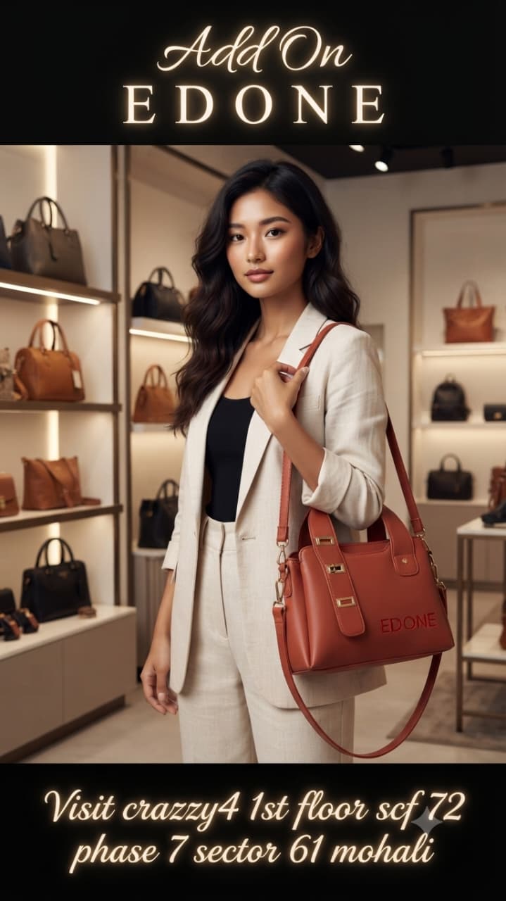 EDONE Premium PU Leather Handbag for Women | Multi-Compartment Casual Tote & Shoulder Bag