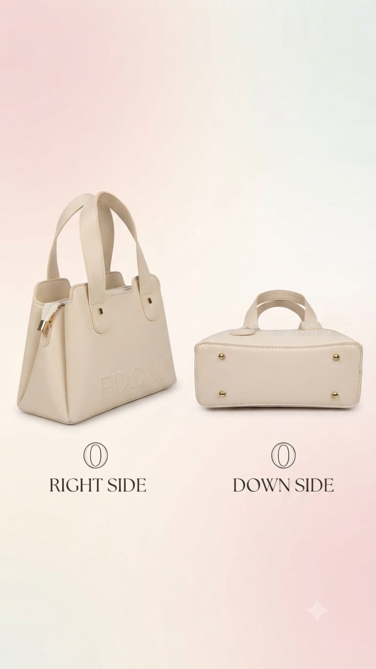 EDONE Premium PU Leather Handbag for Women | Multi-Compartment Casual Tote & Shoulder Bag
