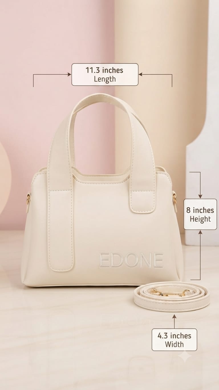 EDONE Premium PU Leather Handbag for Women | Multi-Compartment Casual Tote & Shoulder Bag